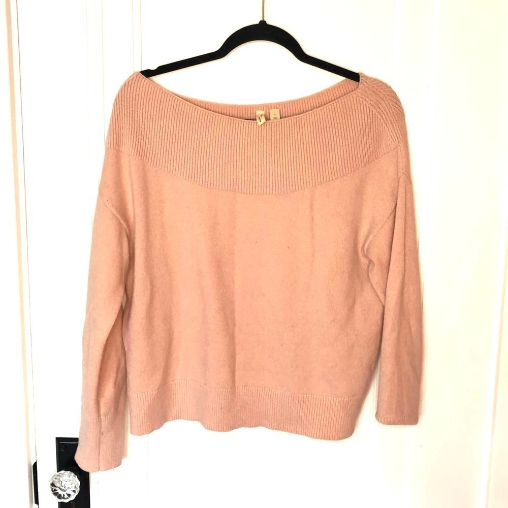 Moth off the Shoulder Sweater Soft Pink Sz S​​​​​​